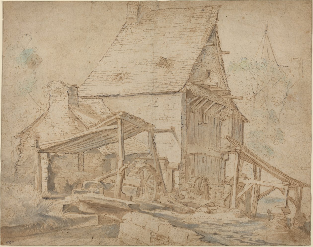 Eine alte Wassermühle von Cornelis Willaerts