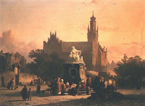 Ein Stadtplatz von Cornelius Springer