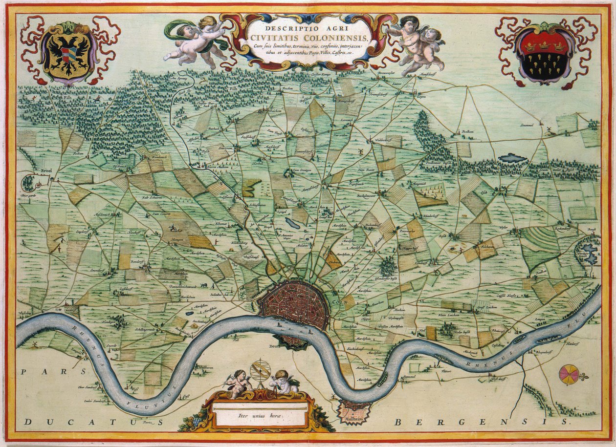 Köln - Karte von Johannes and Mortier, Cornelis Covens