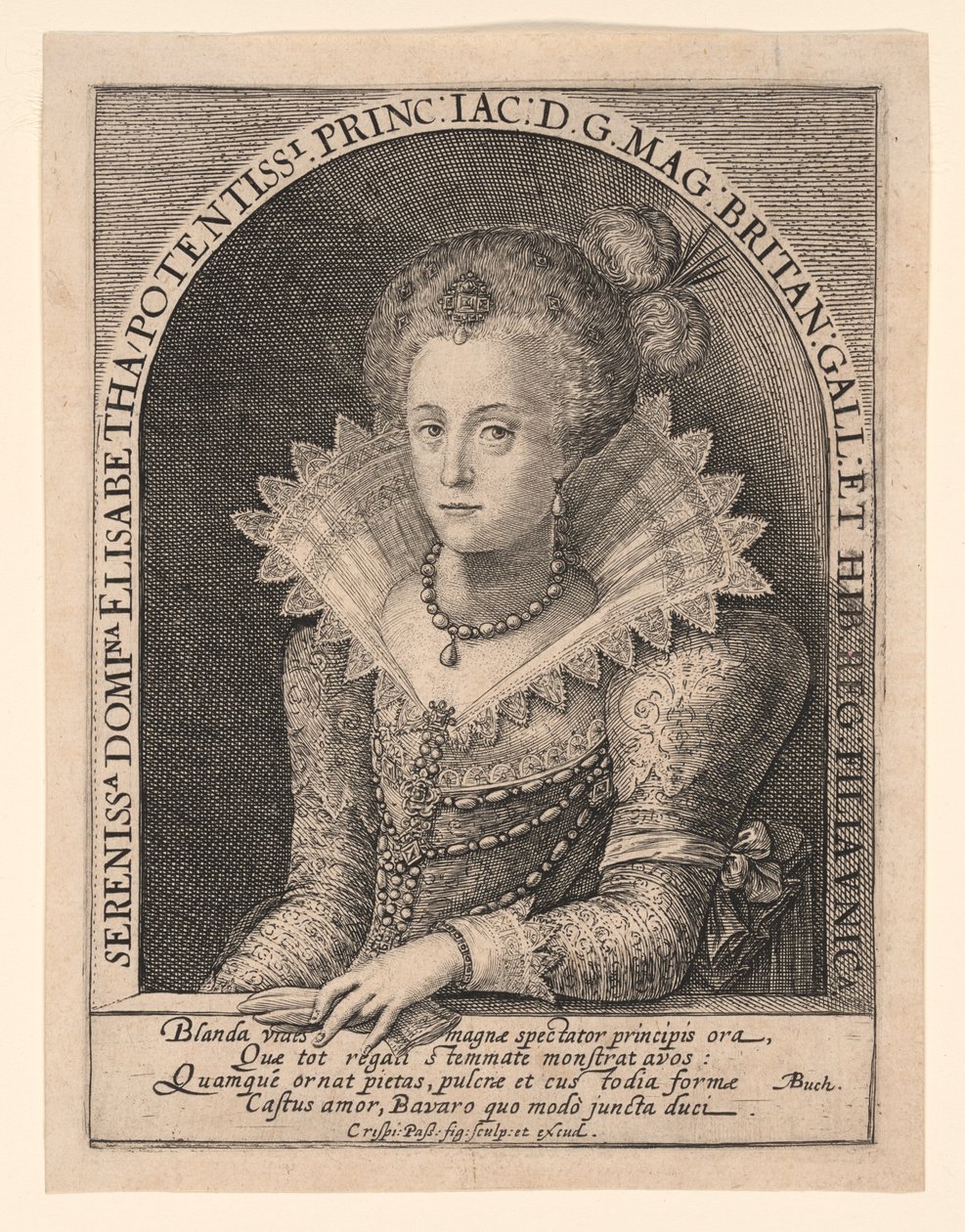 Prinzessin Elizabeth Stuart von Crispijn van de Passe I