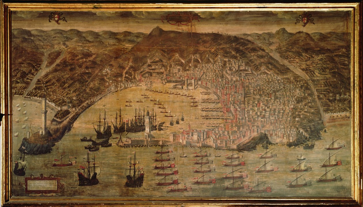 Ansicht von Genua von Cristoforo Grassi or Grasso