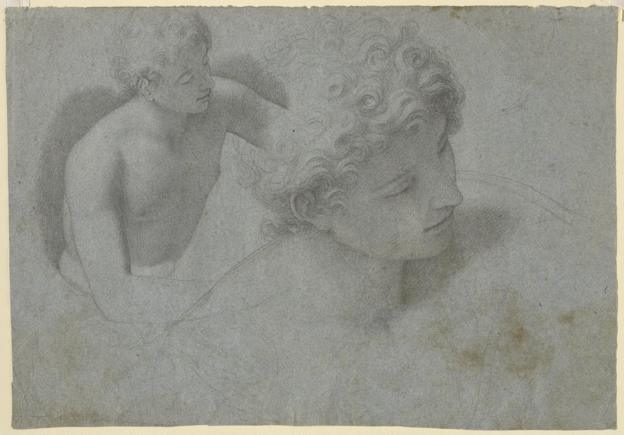 Zwei Studien eines Jugendlichen, ca. 1600-10 von Cristoforo Roncalli