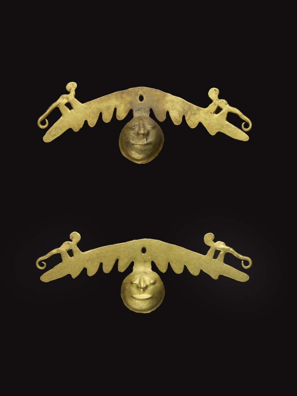 Paar Ohrschmuck, 600-1600 n. Chr. von Culture Nariño