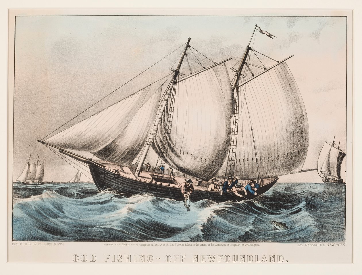 Dorschfischen - vor Neufundland von Currier and Ives