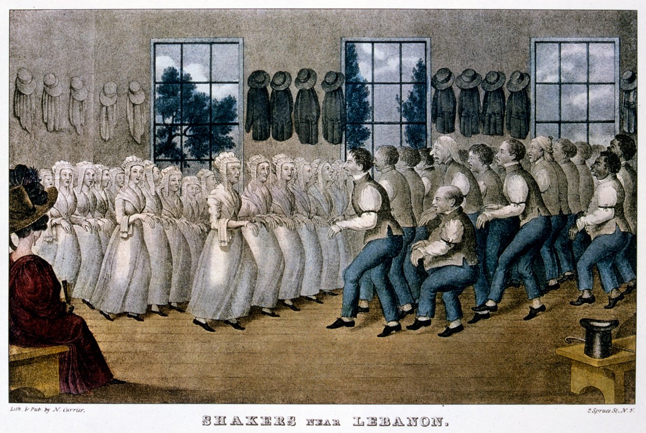 Shaker in der Nähe von Lebanon von Currier and Ives