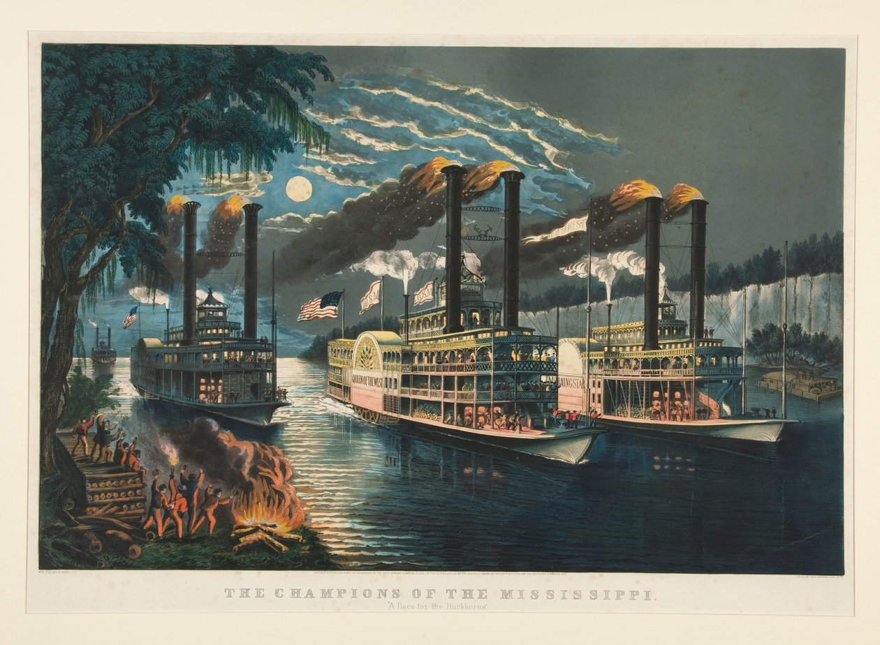 Die Champions des Mississippi von Currier and Ives