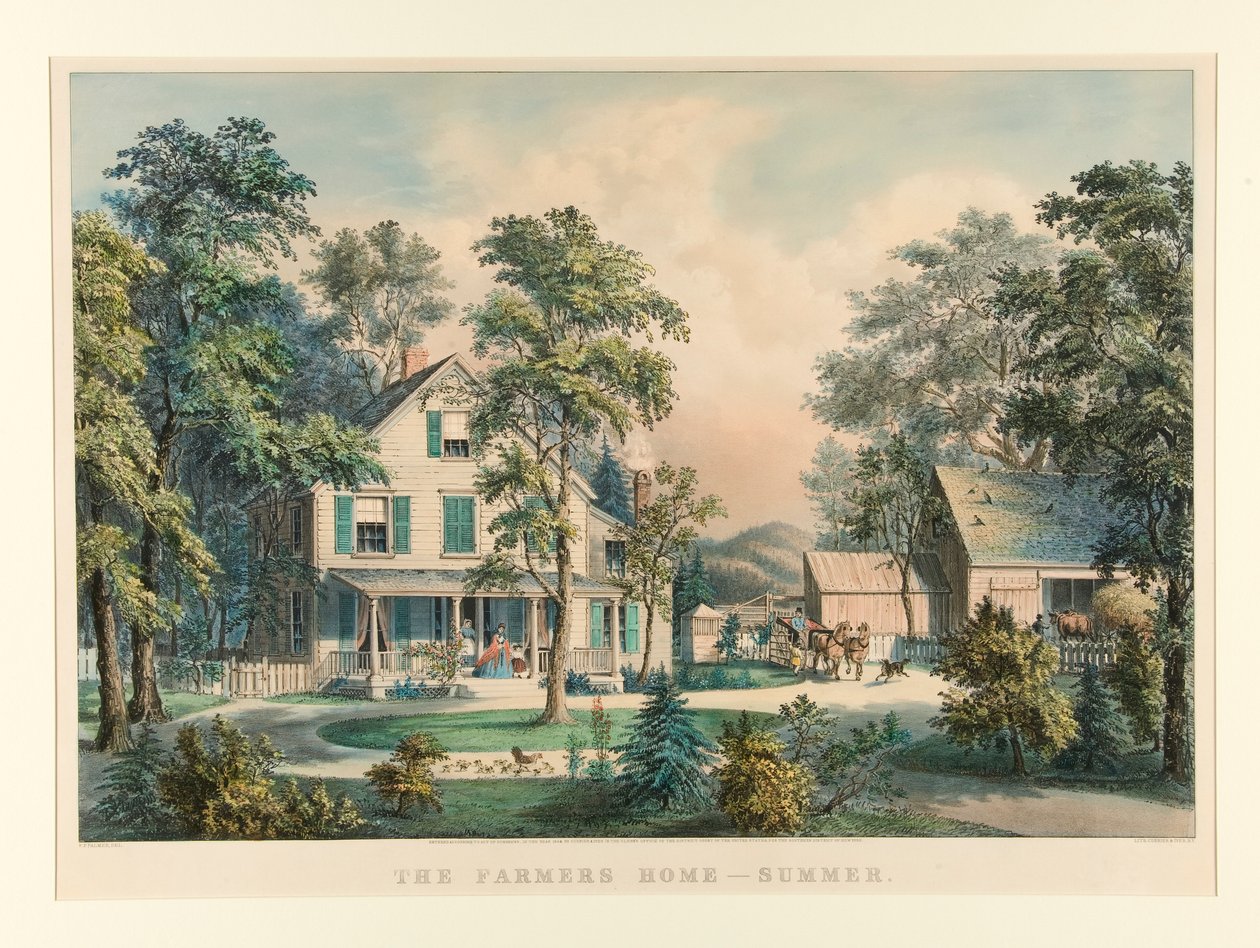 Das Bauernhaus - Sommer von Currier and Ives