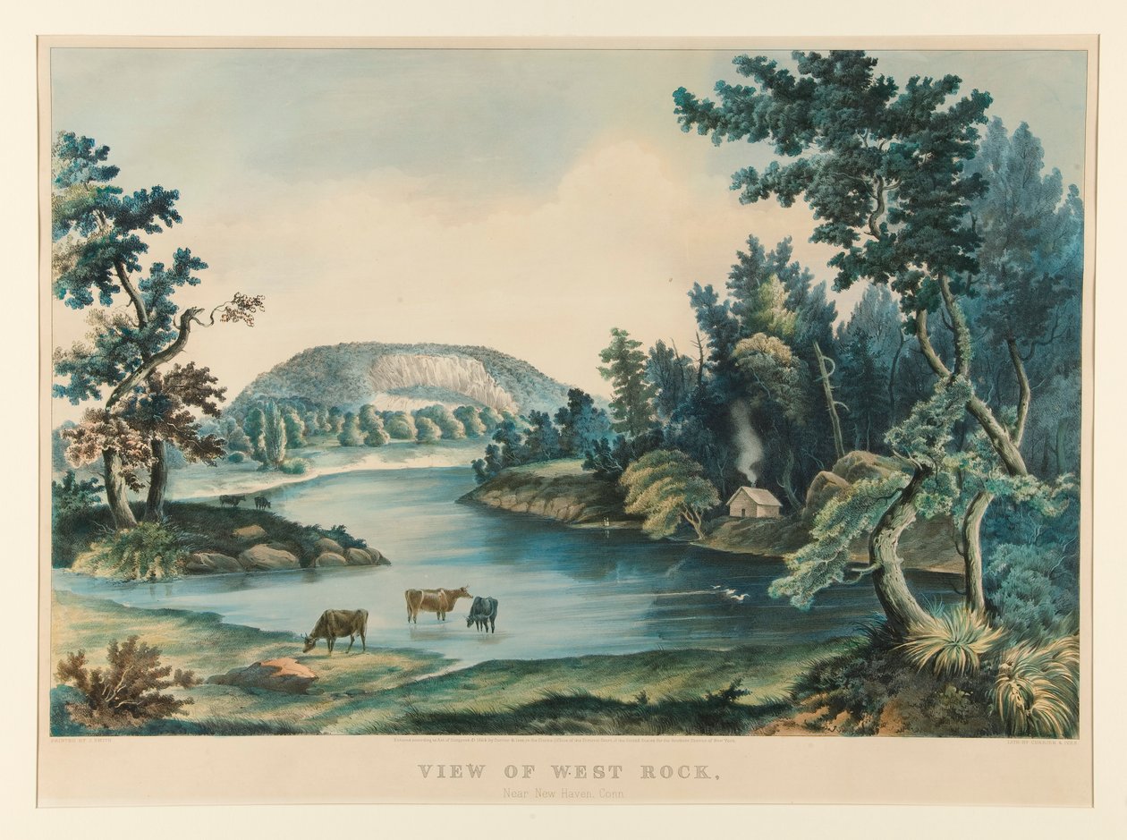 Ansicht von West Rock von Currier and Ives