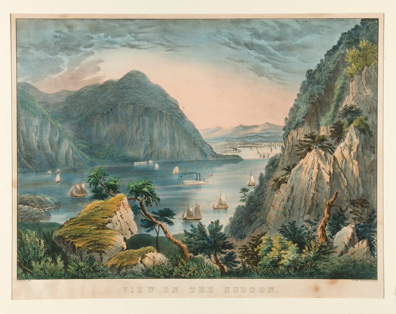 Blick auf den Hudson von Currier and Ives