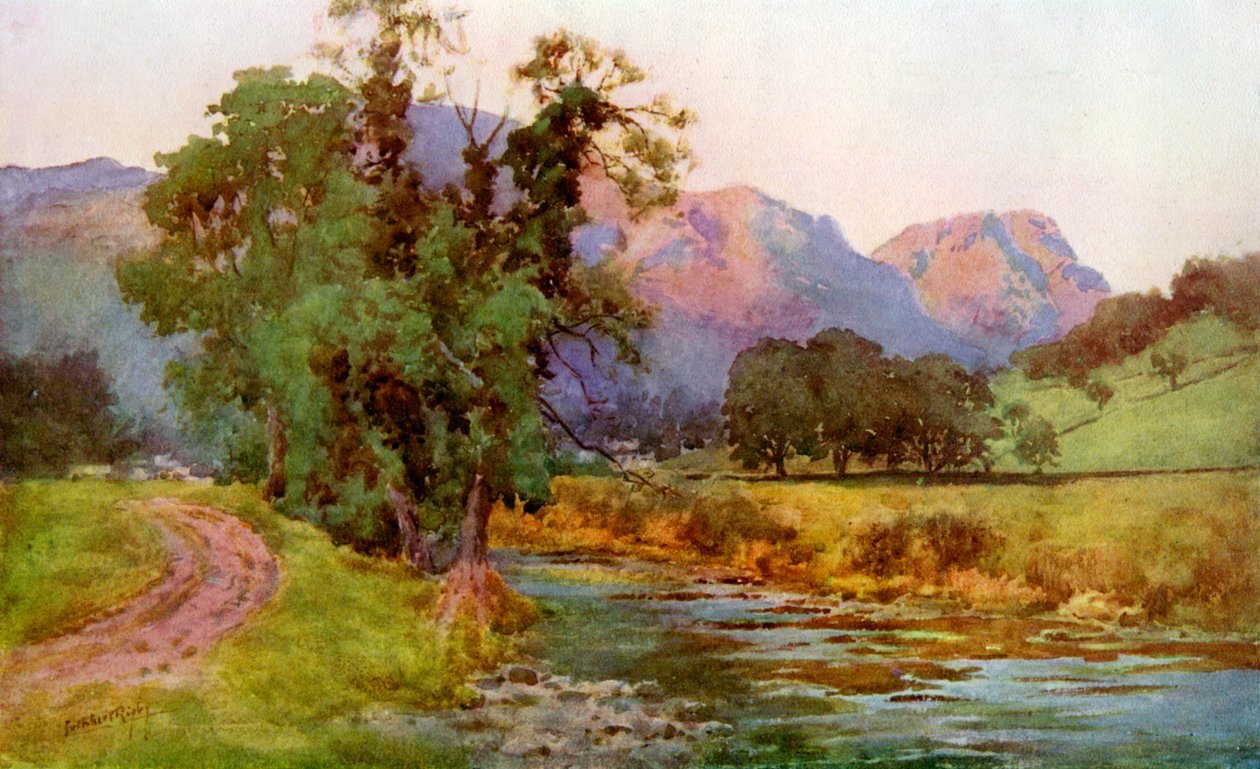 Yewdale Crags, Coniston, Cumbria, 1924-1926 von Cuthbert Rigby