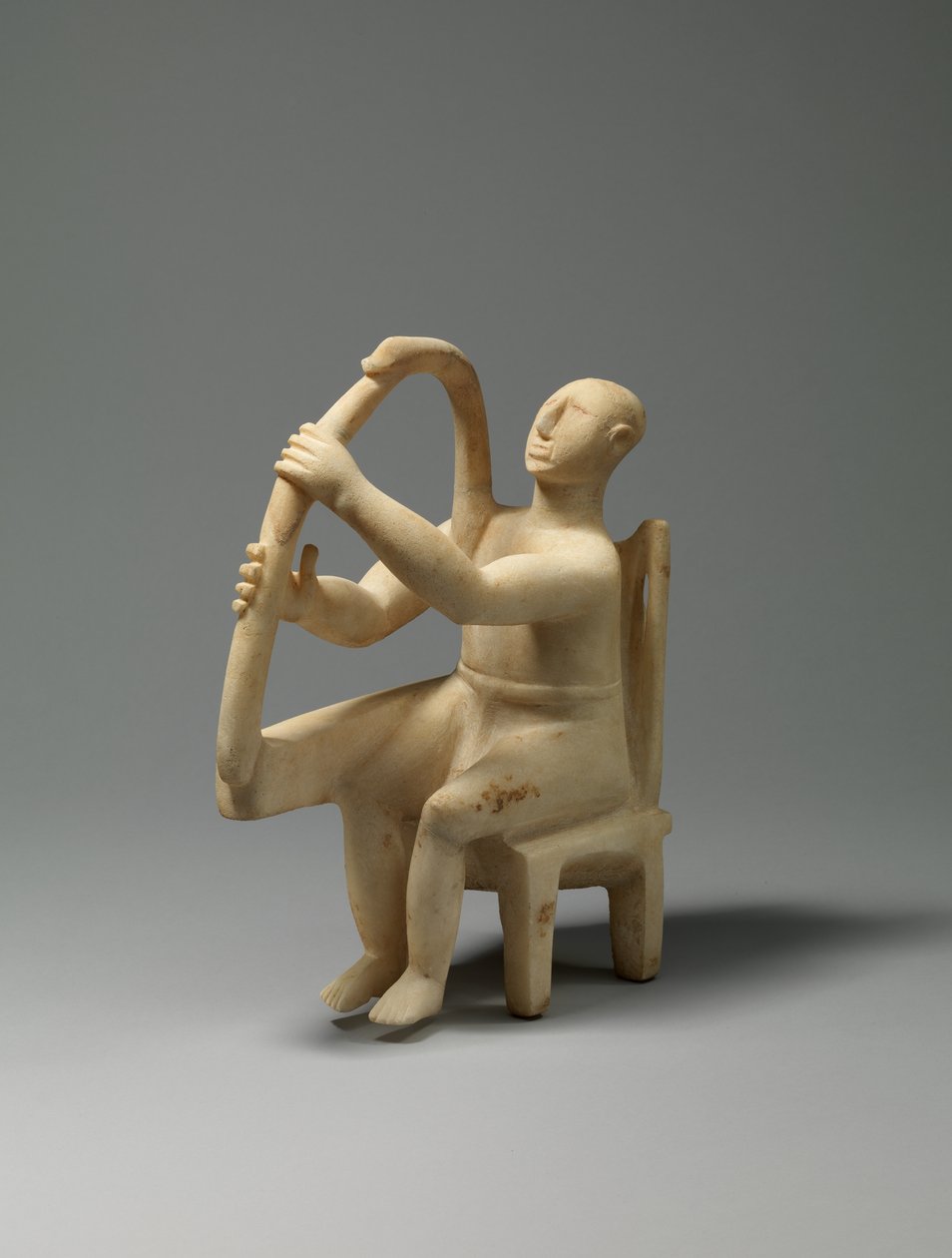 Marmorsitzender Harfenspieler (um 2800-2700 v. Chr.) von Cycladic Cycladic