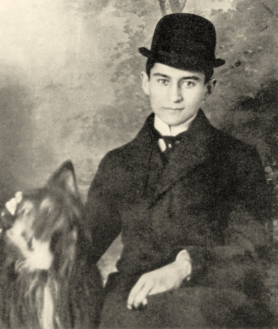 Franz Kafka mit seinem Hund, 1910 von Czech School