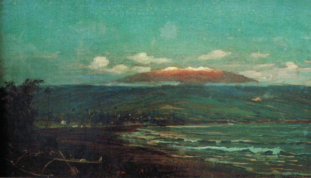 Mauna Kea von der Hilo-Bucht von D. Howard Hitchcock