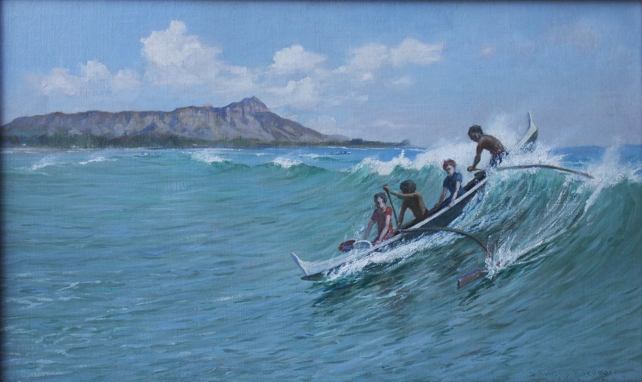 Kanu-Surfen, Waikiki von D. Howard Hitchcock