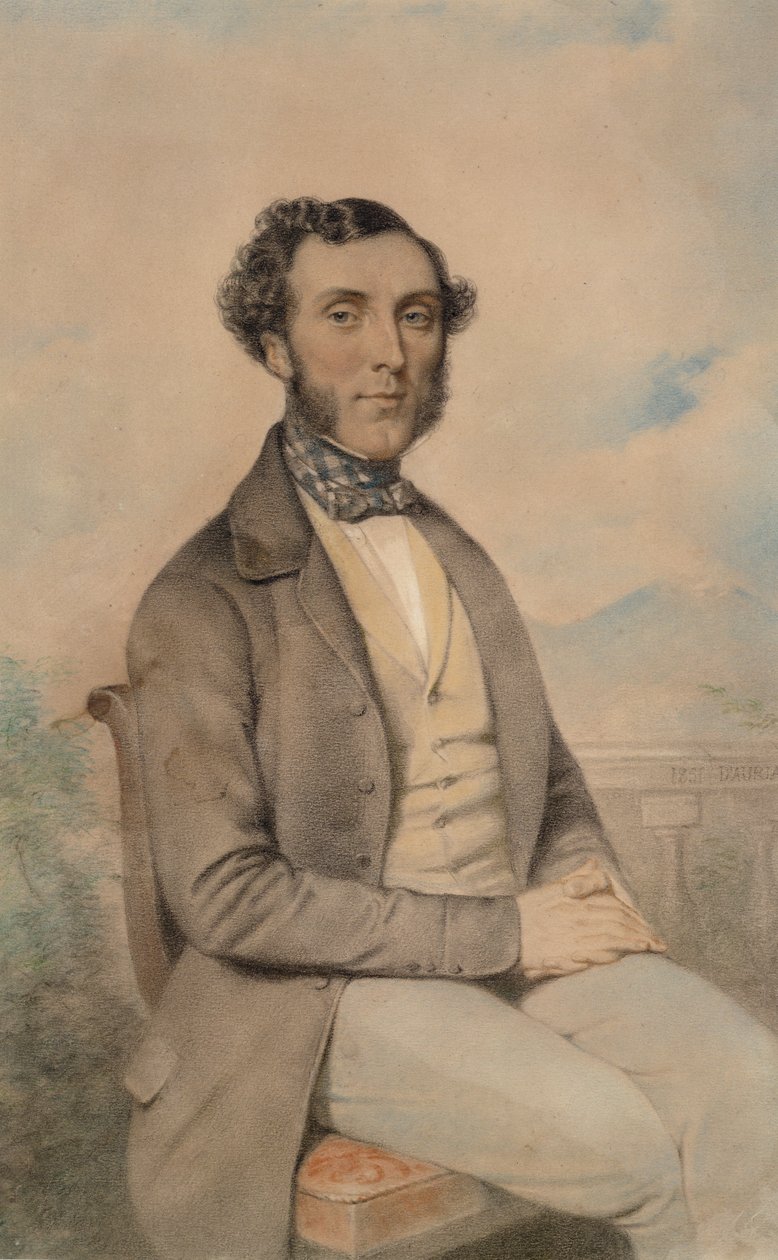 Porträt eines sitzenden Herrn, 1851 von DAuria
