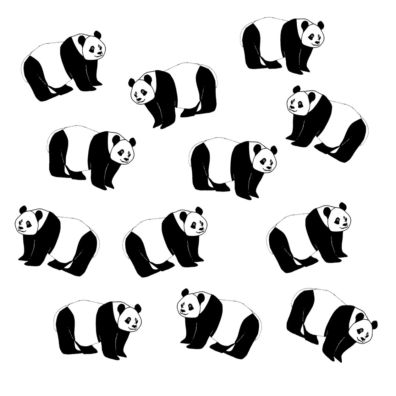 Pandas, 2024 von Daisy de Villeneuve