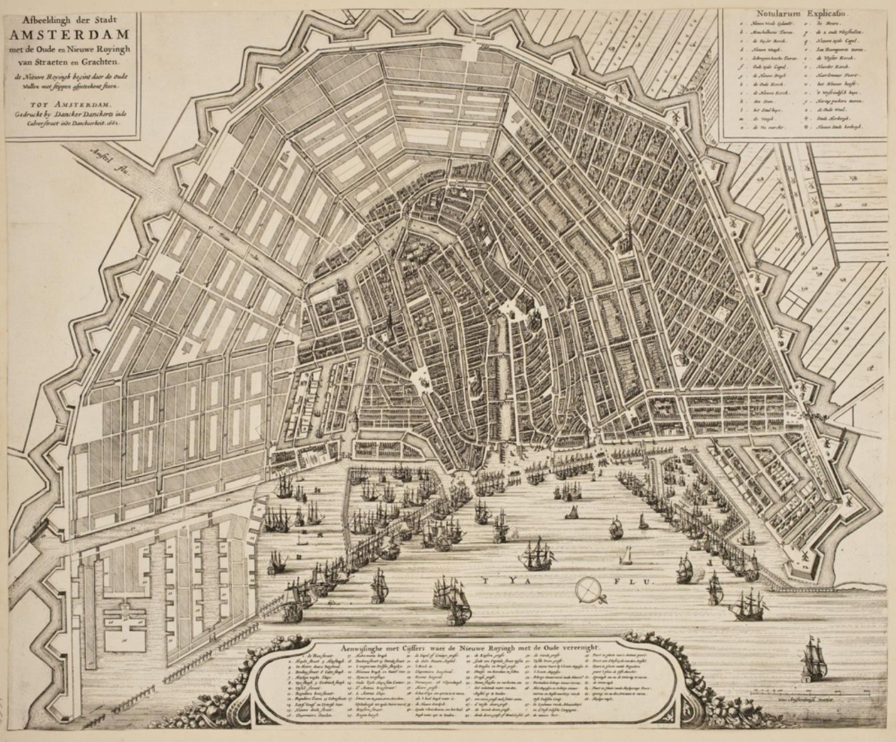 Grundriss von Amsterdam von Dancker Danckerts