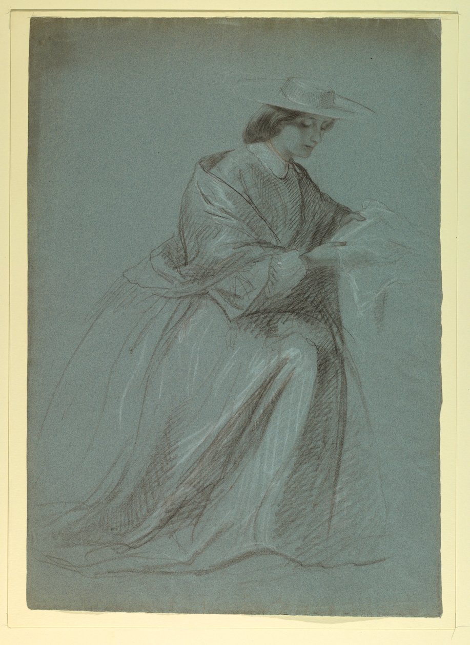 Zeichnung, Mrs. Sheppard Gandy Sitzend, 1859 von Daniel Huntington