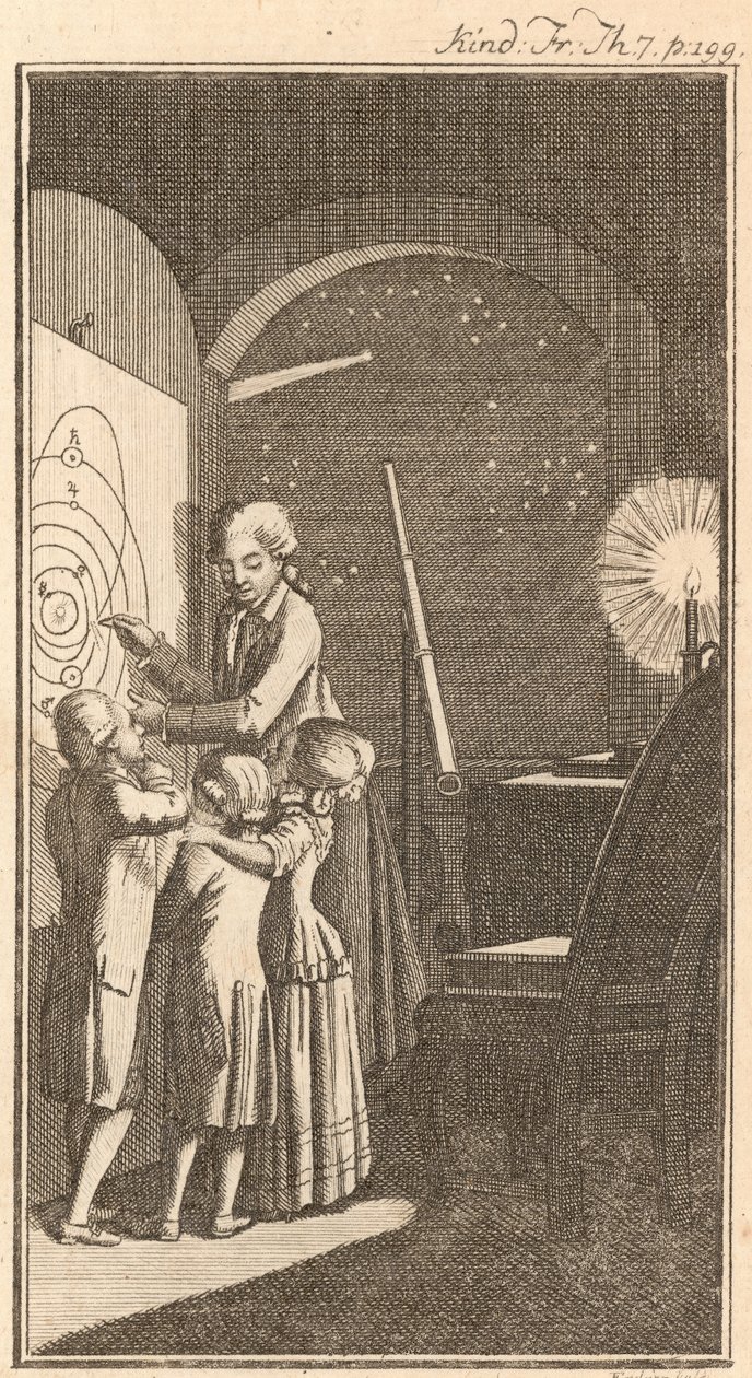 Der Astronom, 1780 von Daniel Nikolaus Chodowiecki