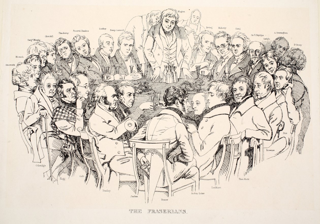 Die Fraserians, veröffentlicht 1835 von Daniel Maclise