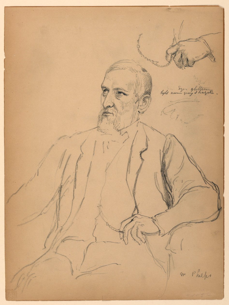 John Jay Phelps sitzend, S, 1863 von Daniel Huntington