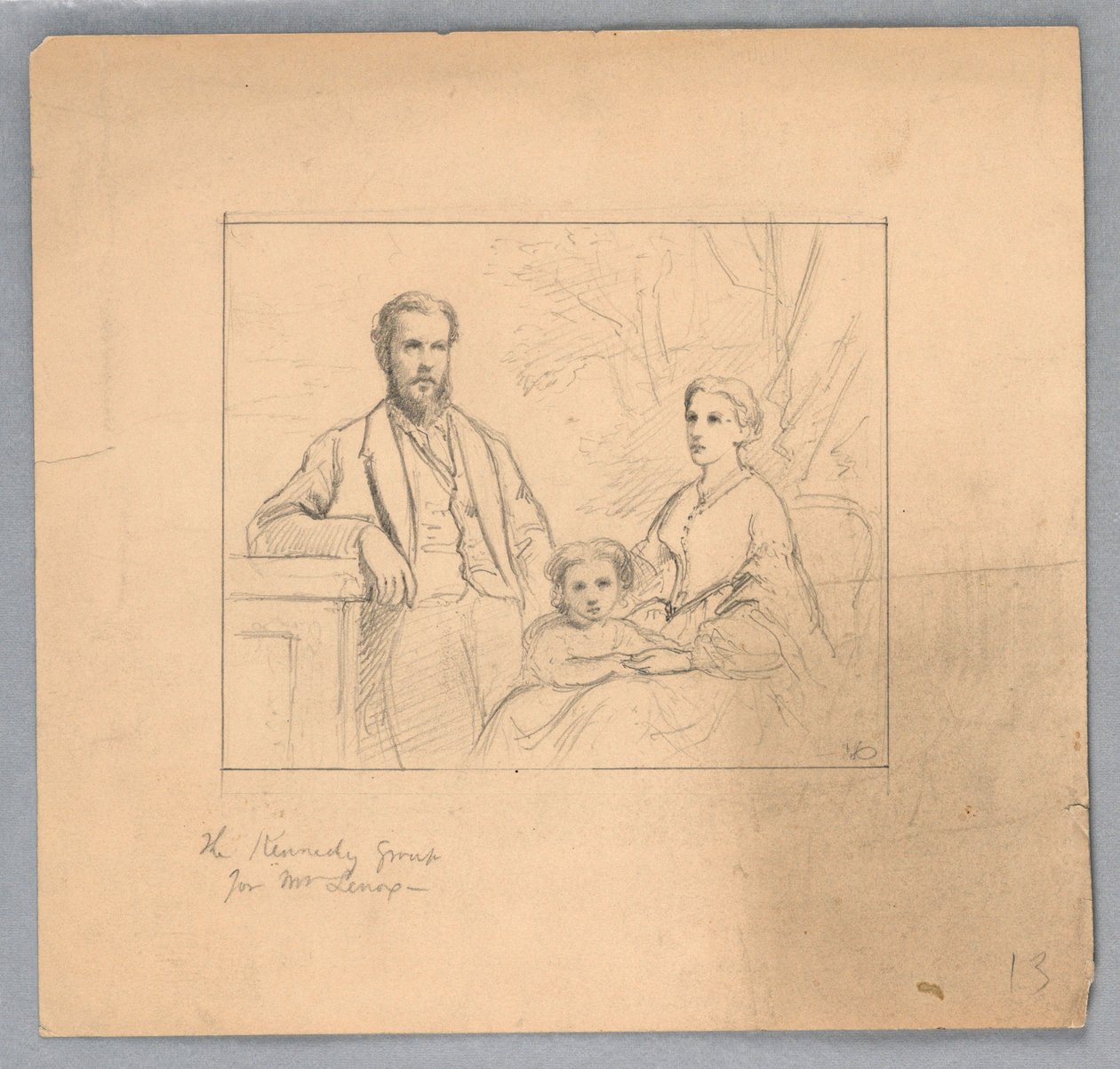 Zeichnung, Studie für "Titian zeigt, 1872" von Daniel Huntington