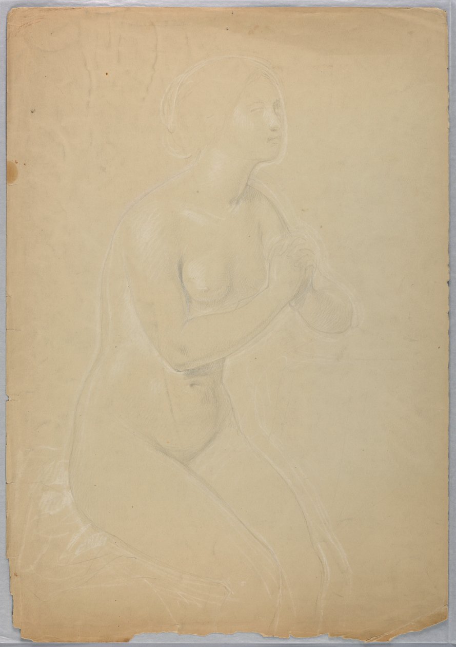 Weiblicher Akt, Studie für "Eine Magdalena" von Daniel Huntington
