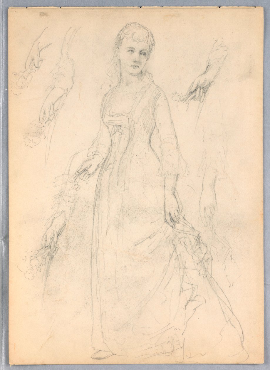 Studie für "Titian Showing" von Daniel Huntington