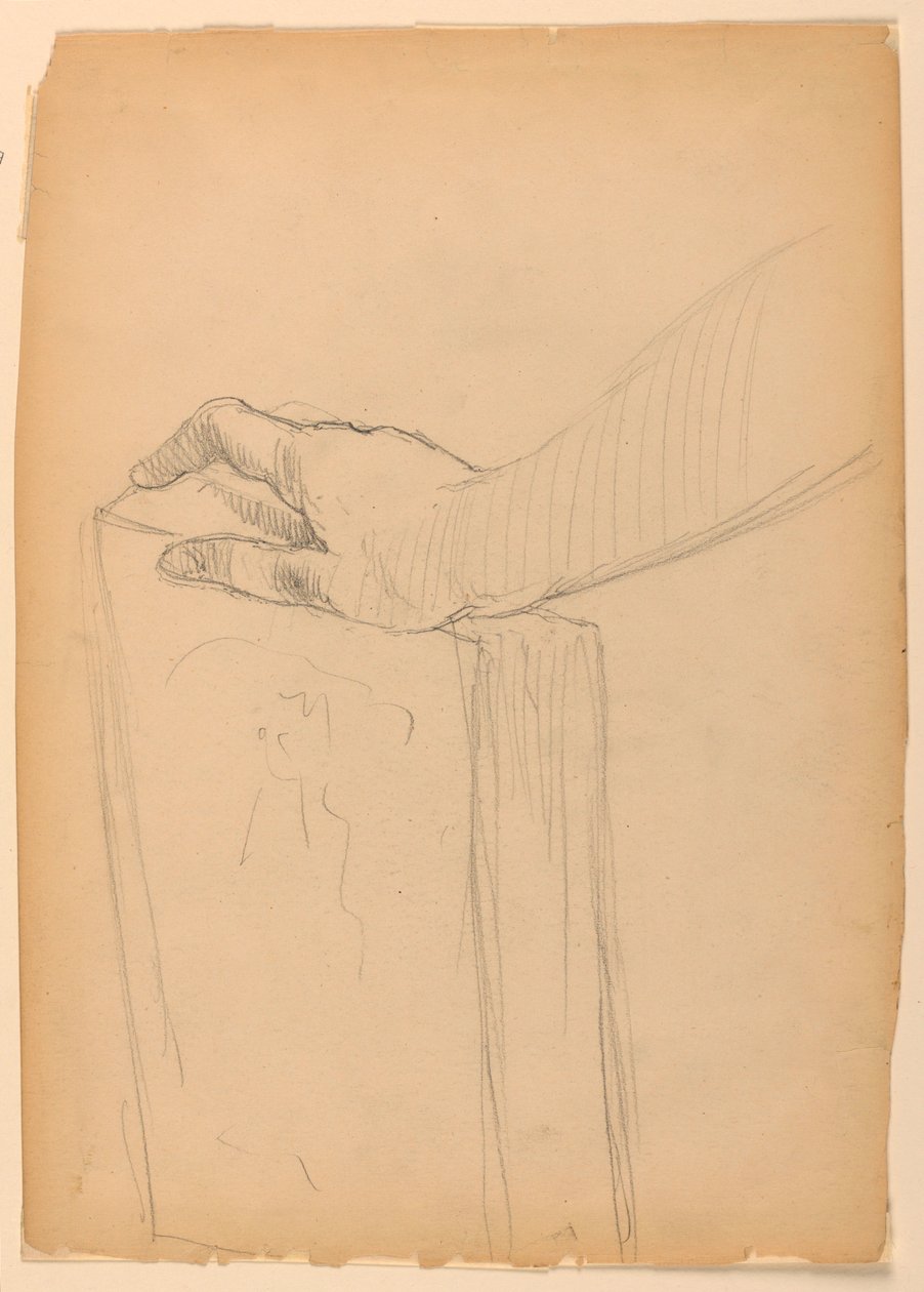Studie einer rechten Hand auf einem Buch von Daniel Huntington