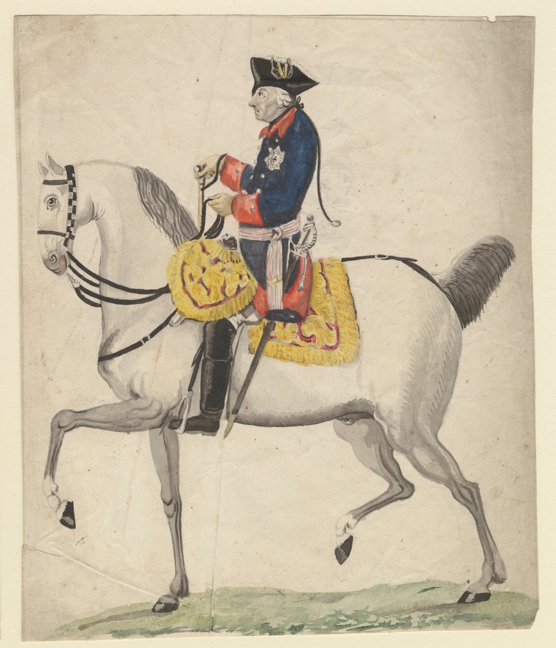 Friedrich II. von Preußen, 1785 von Daniel Nikolaus Chodowiecki