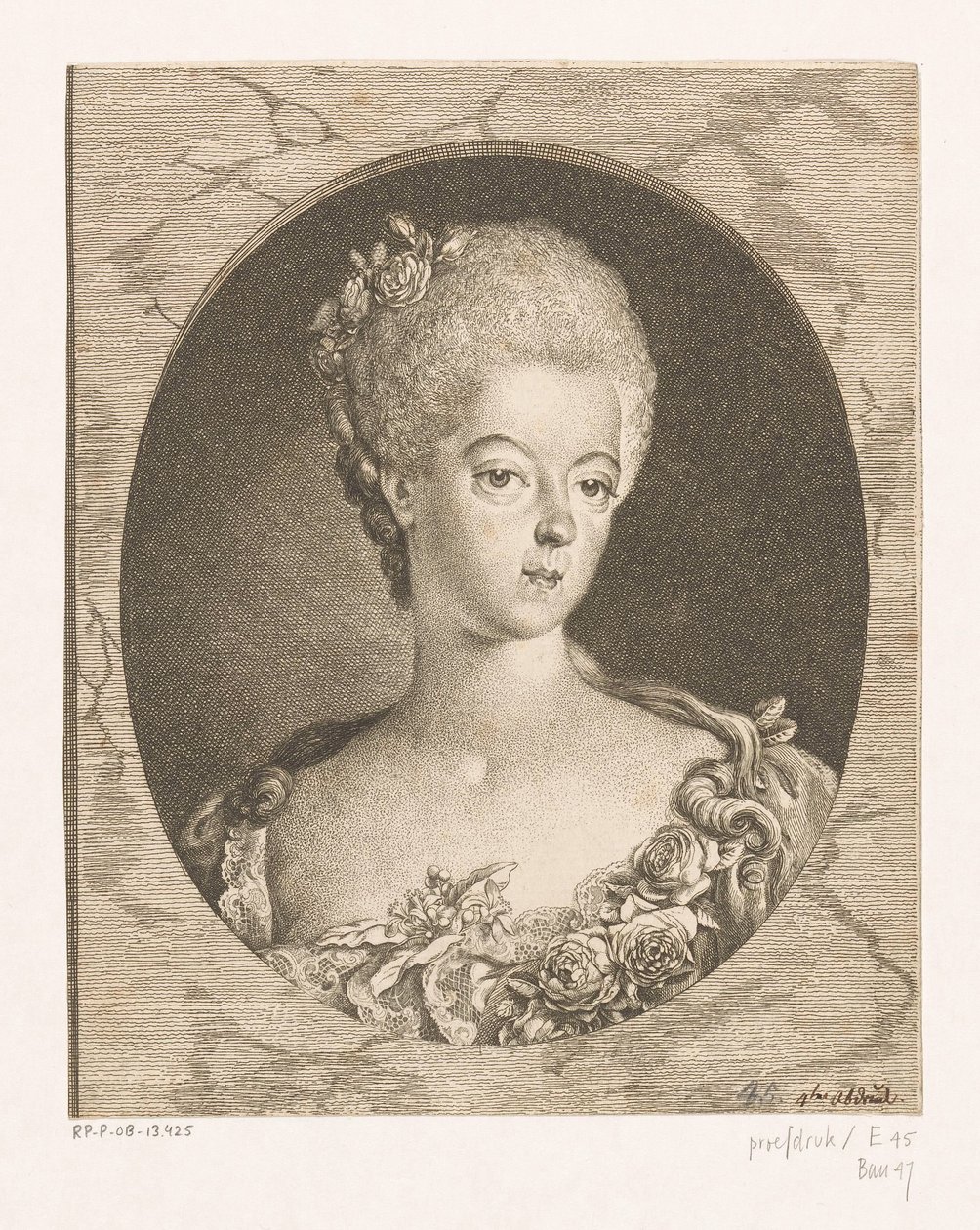 Porträt von Wilhelmina von Preußen von Daniel Nikolaus Chodowiecki