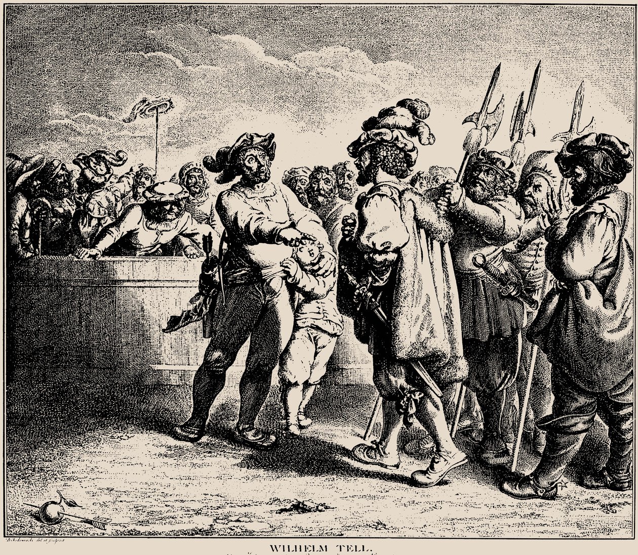 Wilhelm Tell, 1781 von Daniel Nikolaus Chodowiecki