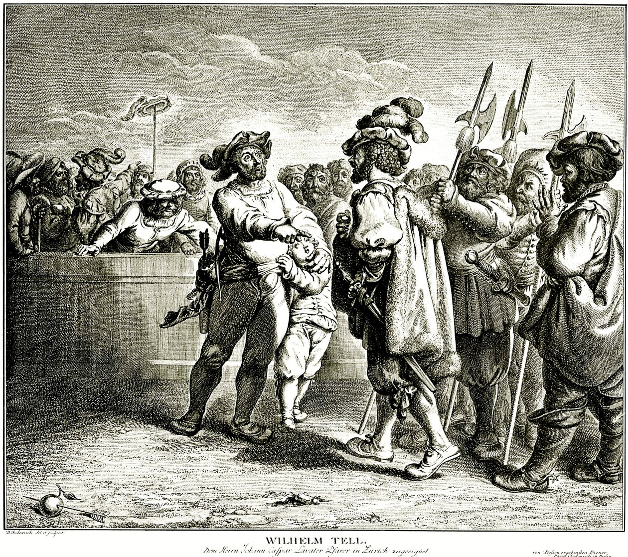 Wilhelm Tell, 1781 von Daniel Nikolaus Chodowiecki