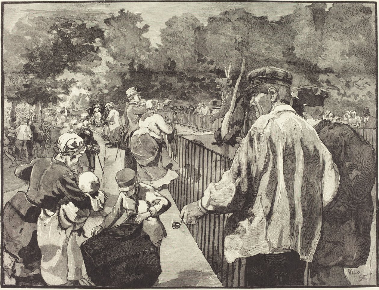 Im Jardin des Plantes von Daniel Vierge