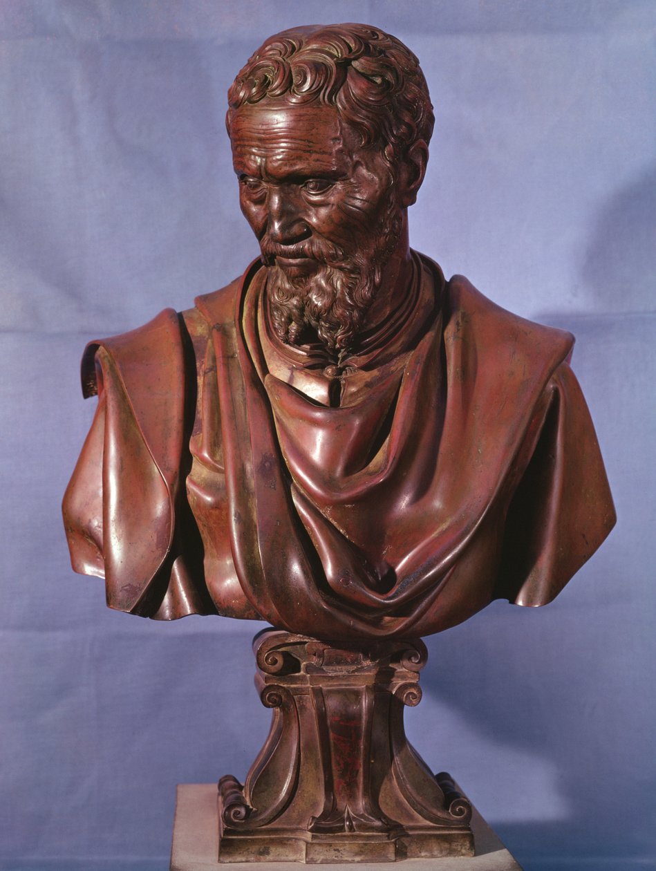 Büste von Michelangelo Buonarroti (1475-1564) (Bronze) von Daniele da Volterra