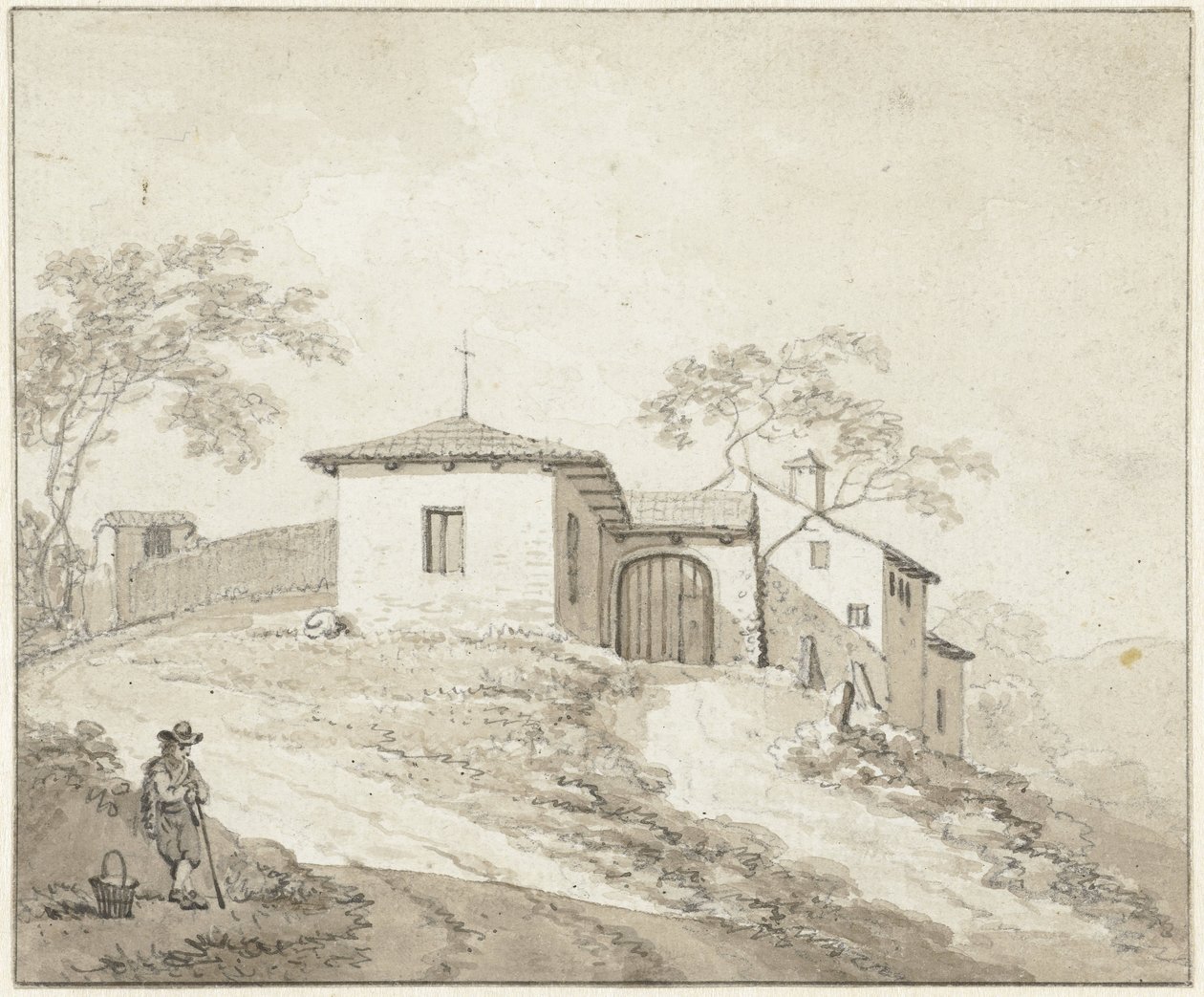 Kirche oder Kloster bei Bologna von Daniël Dupré