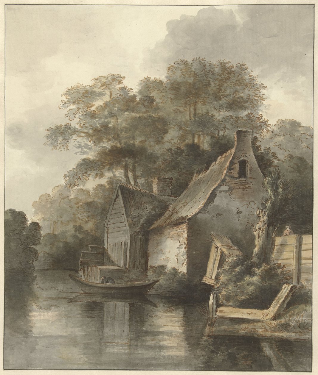 Häuser an einem Kanal von Daniël Kerkhoff