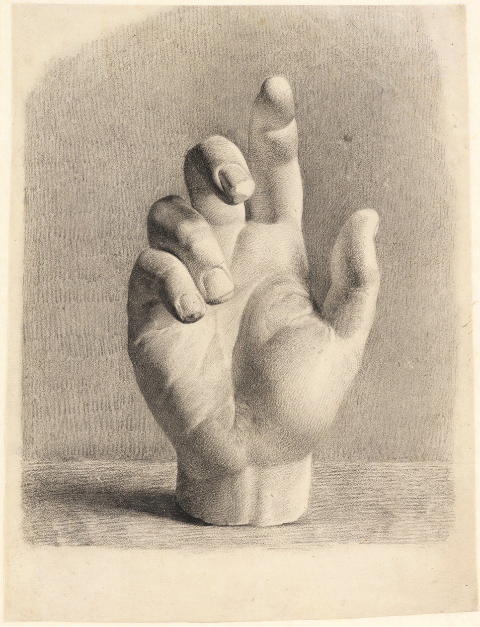 Eine Hand, nach Gips gezeichnet von Dankvart Dreyer