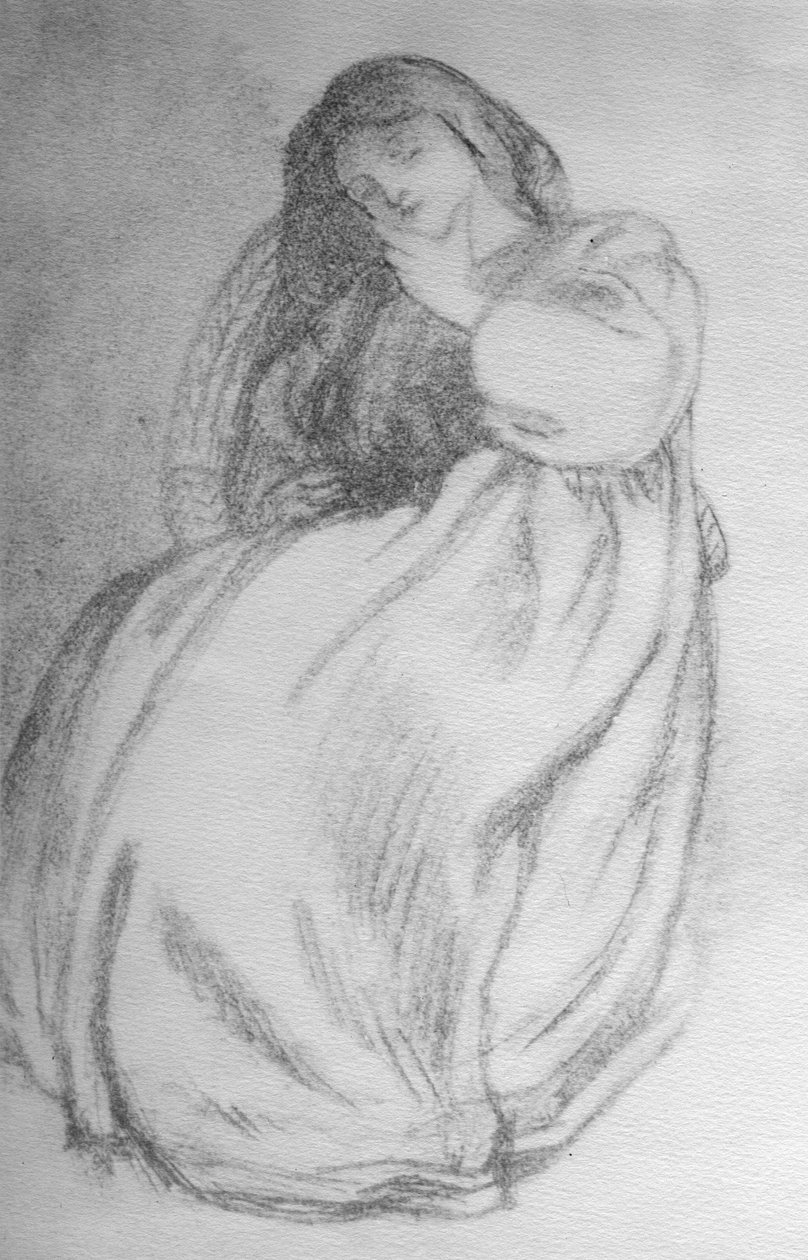 Elizabeth Siddal, ca. 1853 (Graphit auf Papier) von Dante Gabriel Charles Rossetti