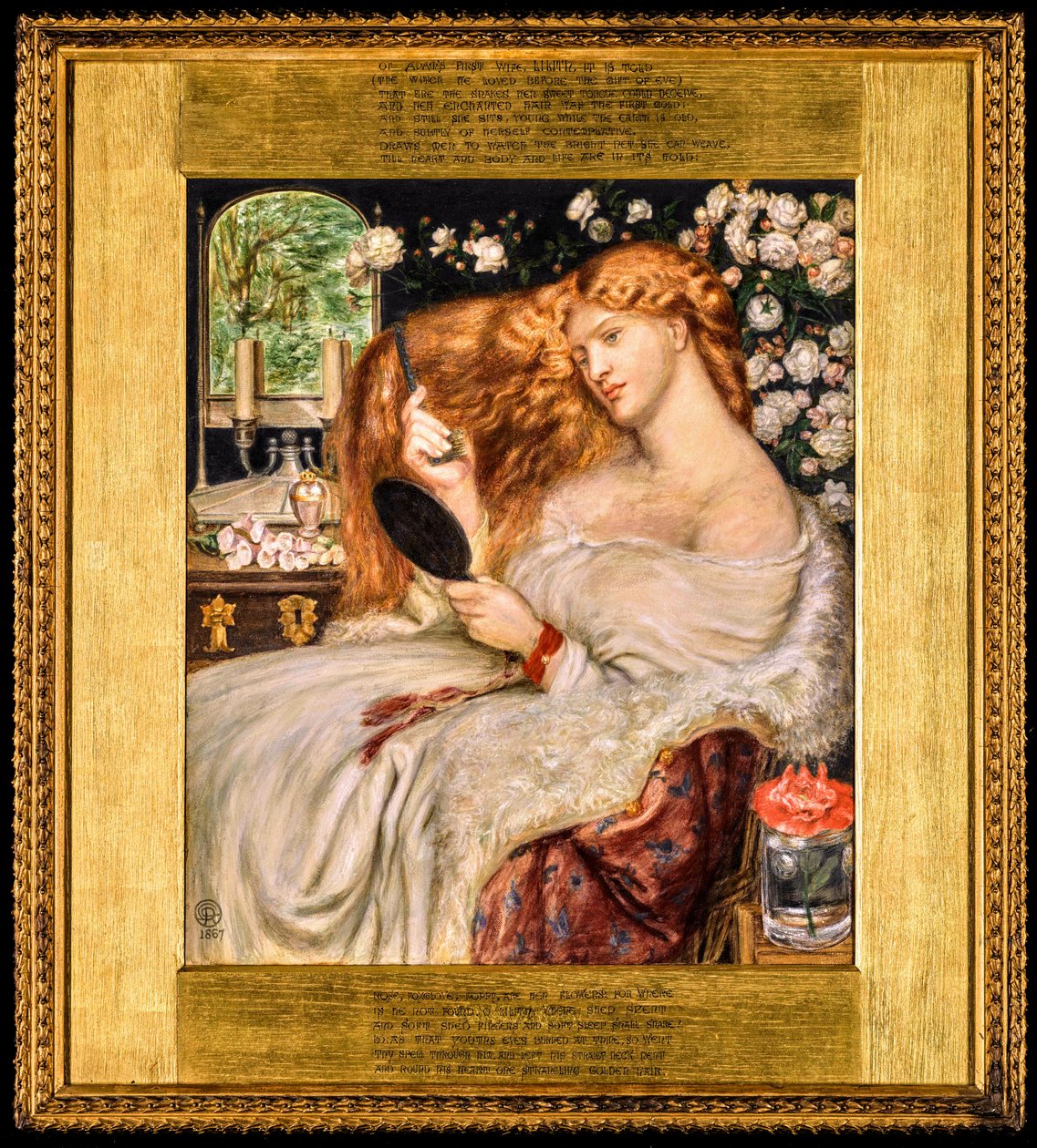 Lady Lilith von Dante Gabriel Charles Rossetti