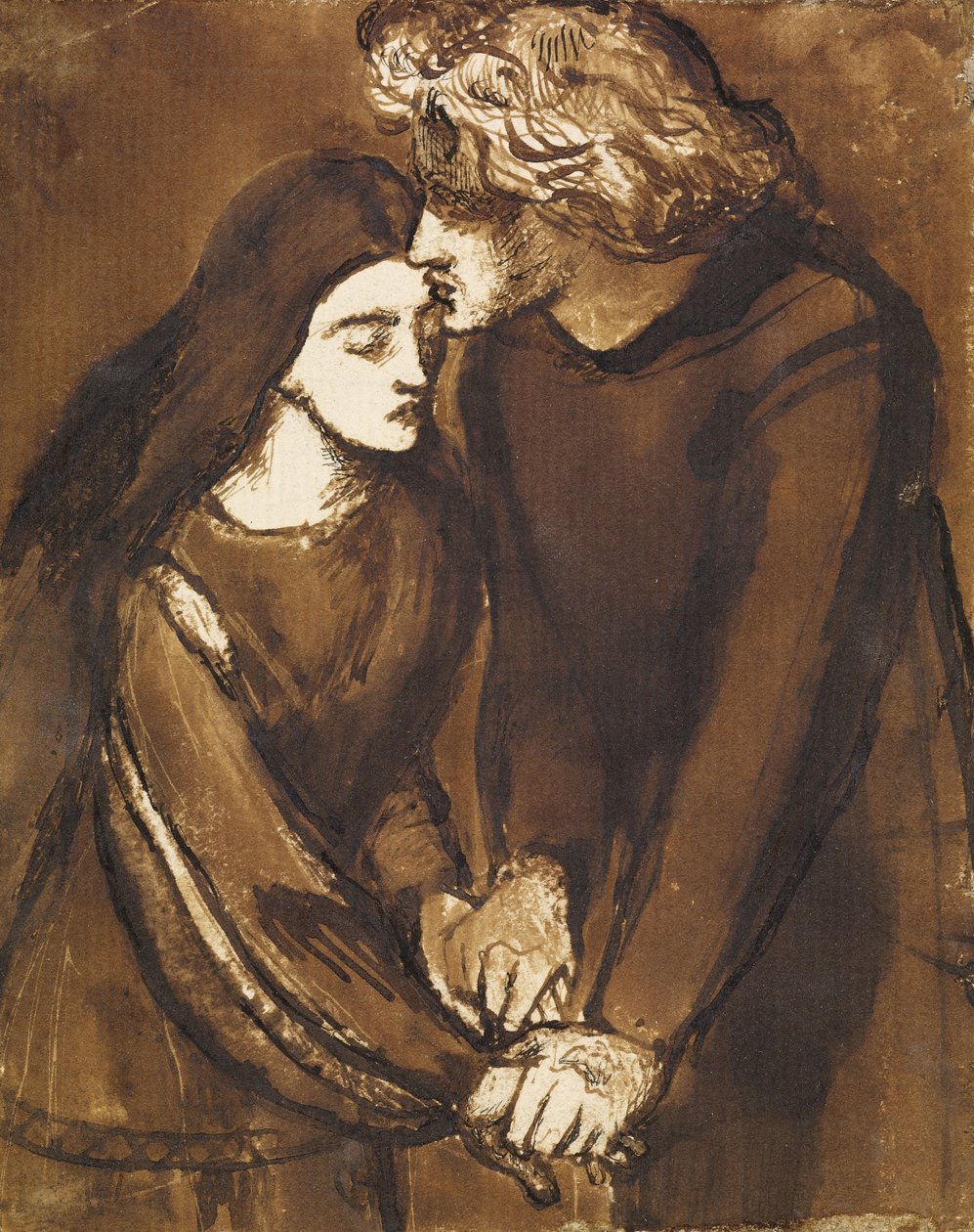 Zwei Liebende von Dante Gabriel Charles Rossetti