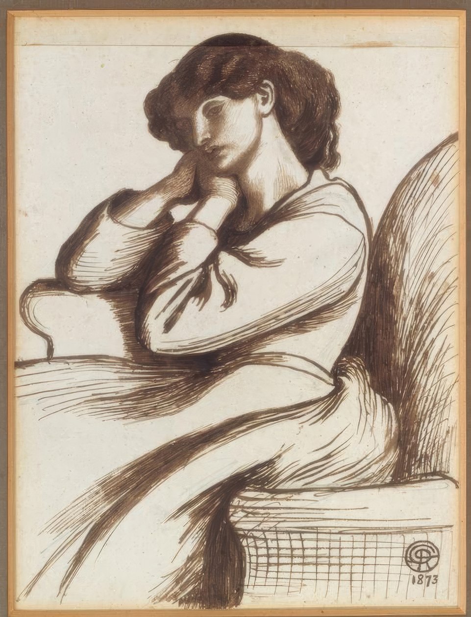 Mrs. William Morris von Dante Gabriel Charles Rossetti