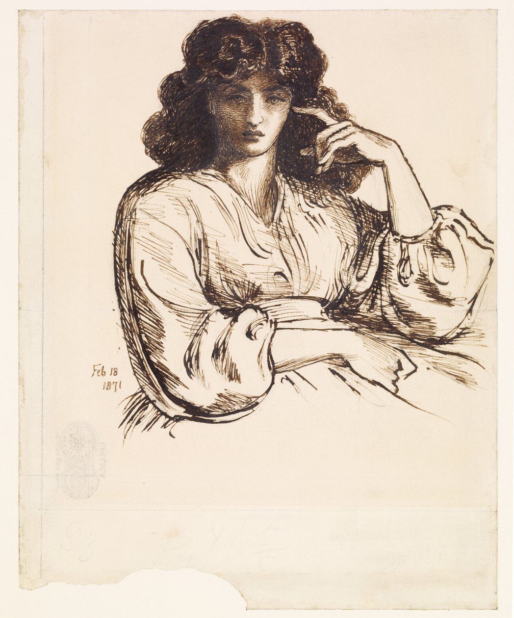 Porträt von Jane Morris von Dante Gabriel Rossetti