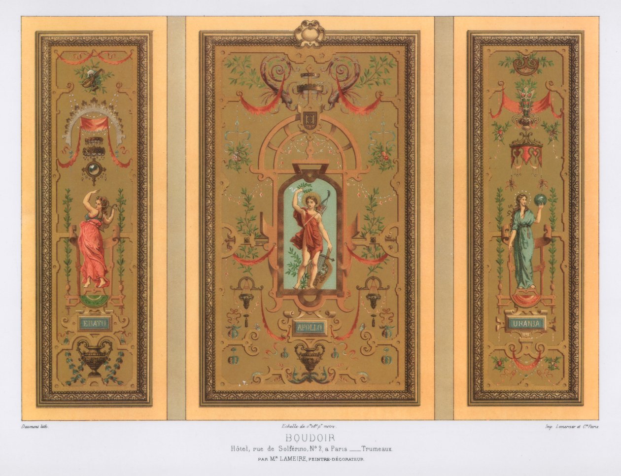Boudoir, Rue de Solferino, Paris, 19. Jahrhundert von Daumont