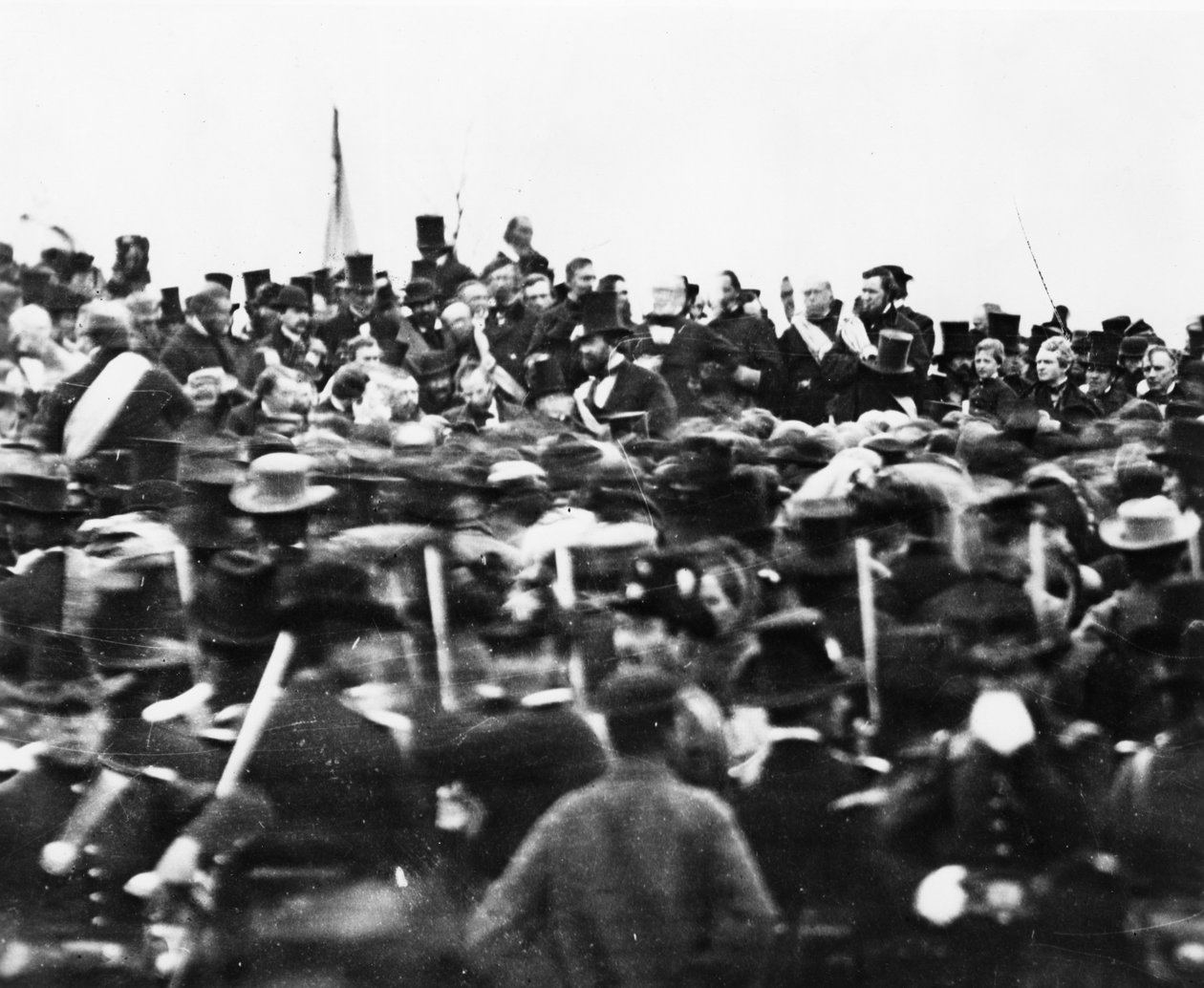 Abraham Lincoln bei der Gettysburg-Rede, 1863 (Detail) von David Bachrach