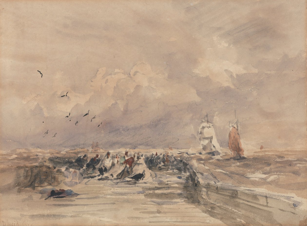 Dieppe Pier, steife Brise von David Cox