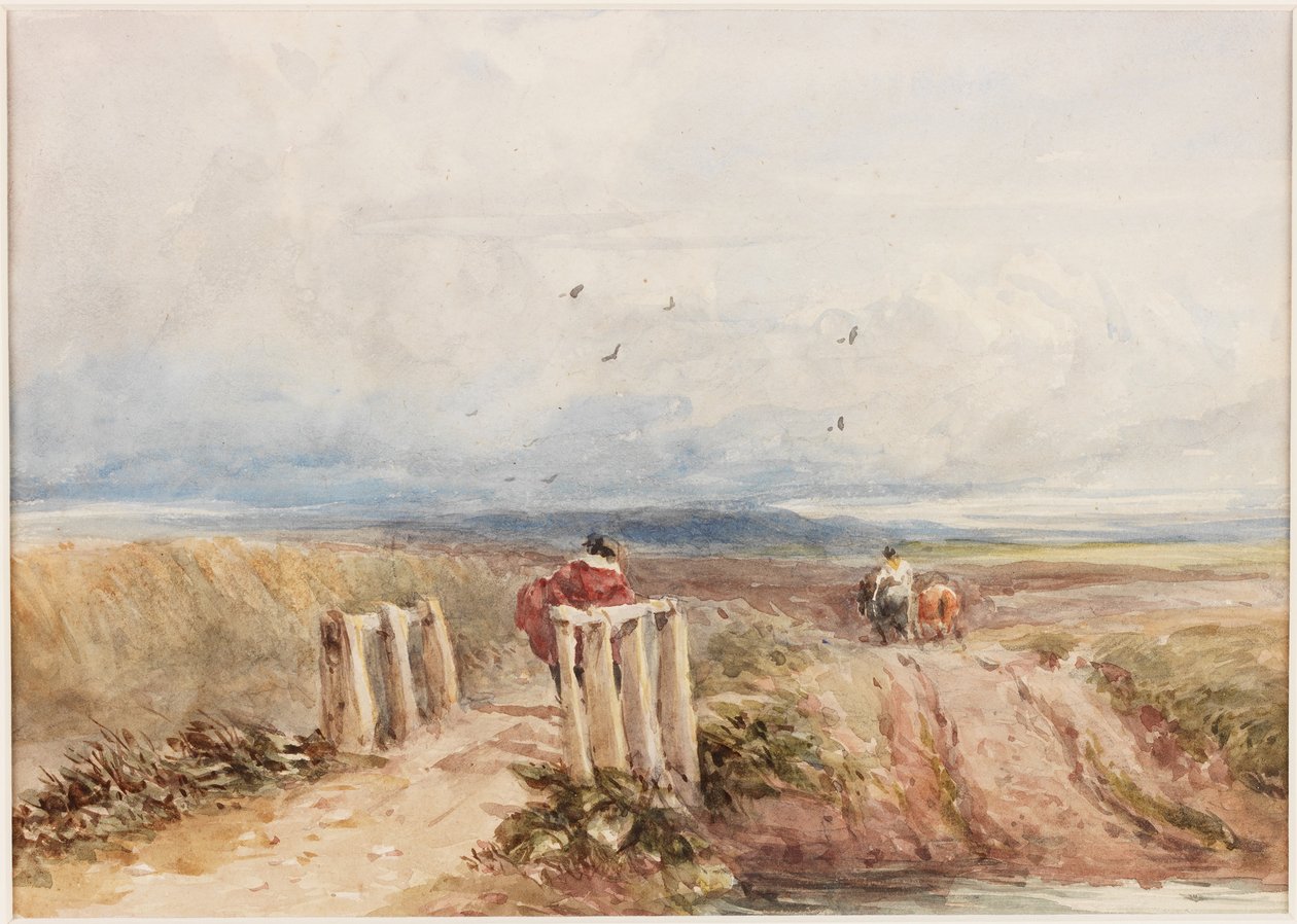 Heidelandschaft mit Figuren von David Cox