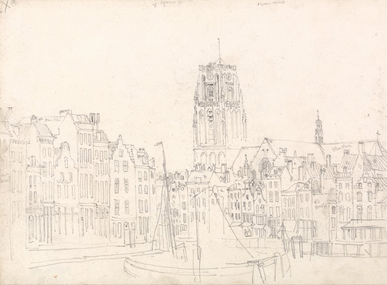 Rotterdam - Die Kirche St. Laurentius von David Cox