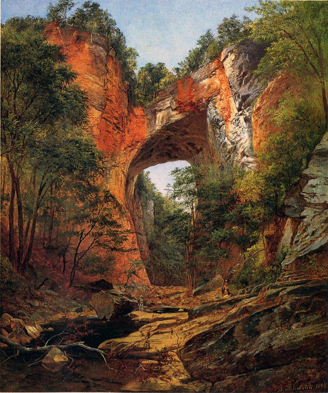 Eine natürliche Brücke, Virginia, 1860 von David Johnson