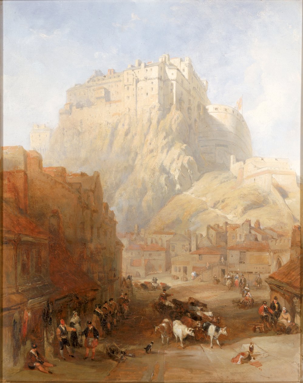 Edinburgh Castle vom Grassmarket, 1837 von David Roberts
